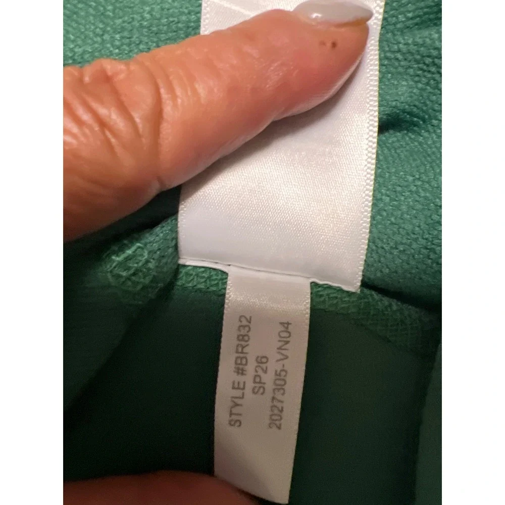 J.Crew Performance Mens Green Quarter Zip Pullover L Green‎ UPF 50+